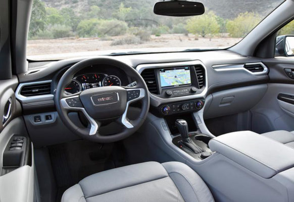 GMC-acadia-SLT-2017-front cabin