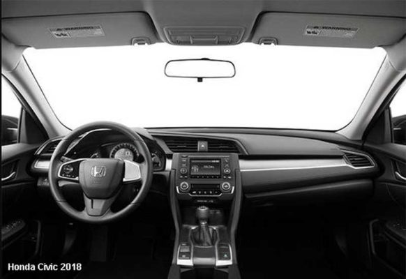 Honda-civic-2018-steering-and-transmission