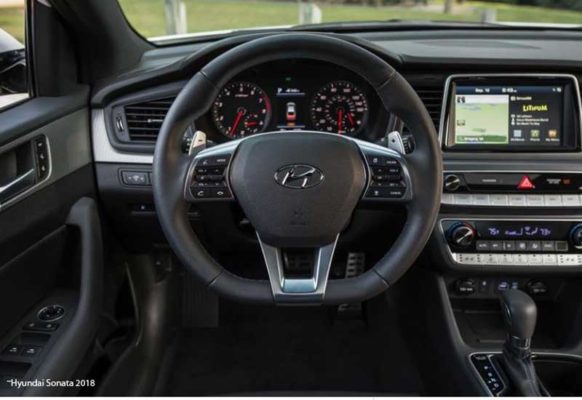 Hyundai-Sonata-2018-steering-and-transmission