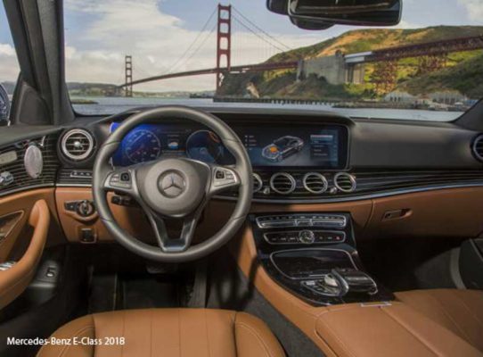 Mercedes-Benz-E-Class-2018-steering-and-transmission