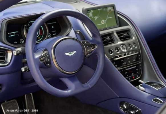 Aston-Martin-DB11-2018-steering-and-transmission