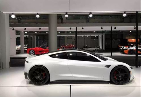 White Sleek Tesla Roadster Looks Great
