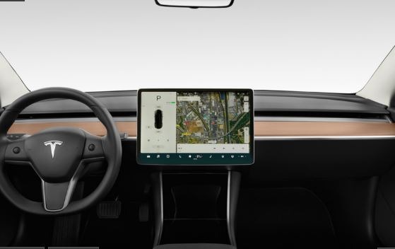 2019 Tesla Model 3 front cabin view