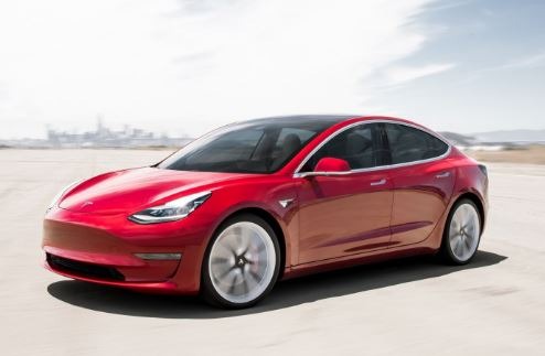 2019 Tesla model 3 Side View