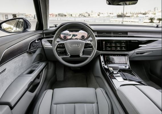 Audi A8 2020 front cabin interior view