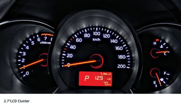 KIA Picanto Hatchback 2nd generation instrument cluster view