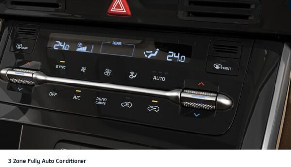 Kia Grand Carnival MPV 4th Generation 3 zone fully auto conditioner