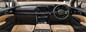 Kia Grand Carnival MPV 4th Generation front cabin interior view