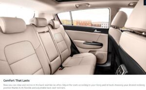KIA Sportage SUV 4th Generation rear seats view