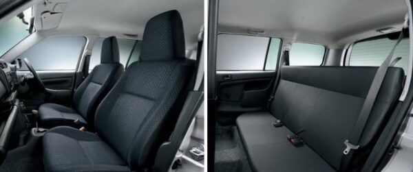toyota probox 5 door wagon 2nd generation front and rear seats view