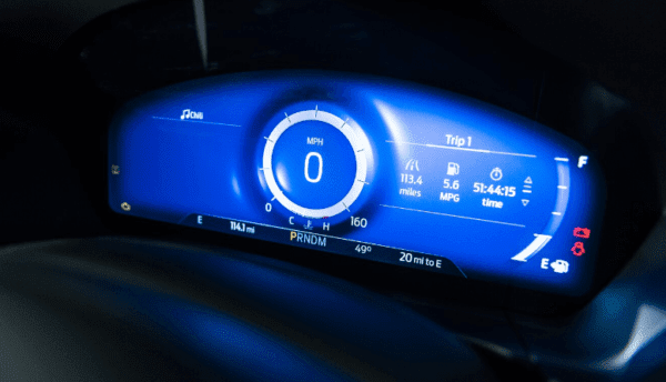 2020 Ford Escape information cluster view