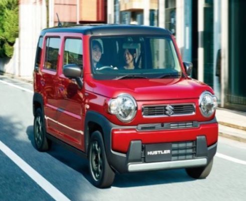 2020 Suzuki Hustler front view red