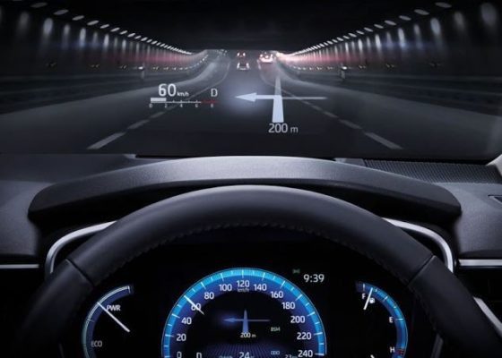 12th Generation Toyota Corolla Altis Head up Display view