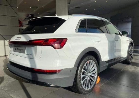 2020 All Electric Audi E-tron Side Rear and Wheels View