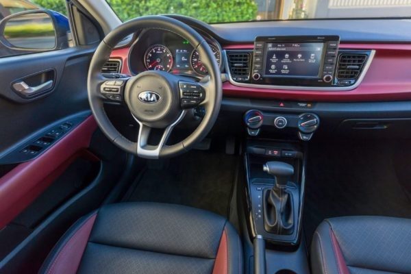 2020 KIA Rio Sedan front cabin interior view