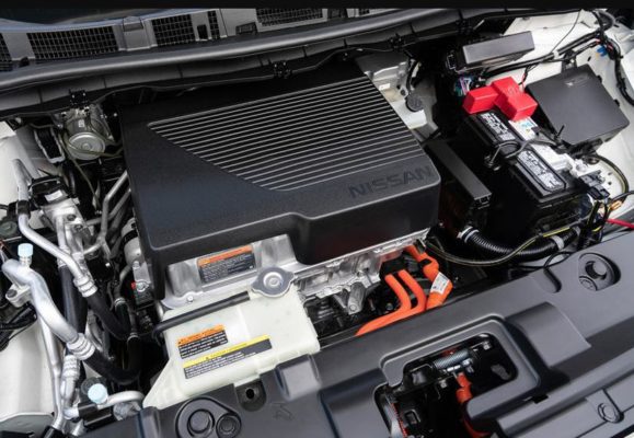 2020 Nissan Leaf under the hood