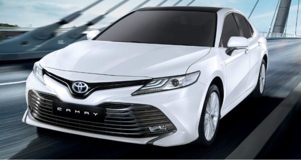 2020 Toyota Camry Hybrid front view close