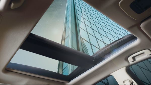 2020 Toyota Camry Hybrid moon roof view from the inside