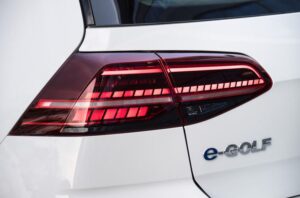 2020 Volkswagen E-Golf tail lights close view