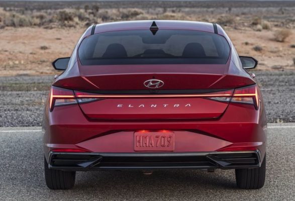 2021 Hyundai Elantra rear view