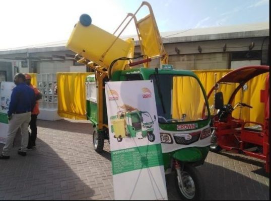 Electric Rickshaw Displayed by Crown Group