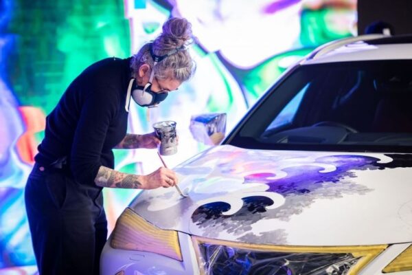 Lexus Tattoed car high quality paint is also done with hands