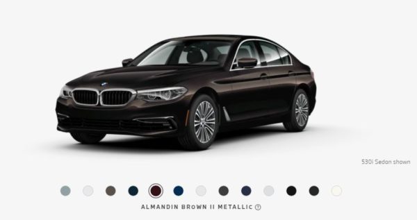 2020 BMW 5 Series available colors