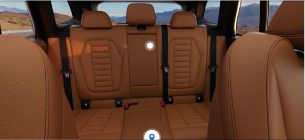 2020 BMW X3 Series Rear Seats view