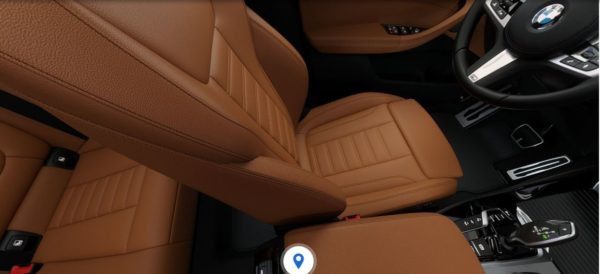 2020 BMW X3 Series front seats view