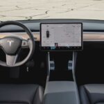 2020 Tesla Model 3 front cabin interior view