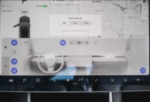 2020 Tesla Model 3 infotainment screen close view