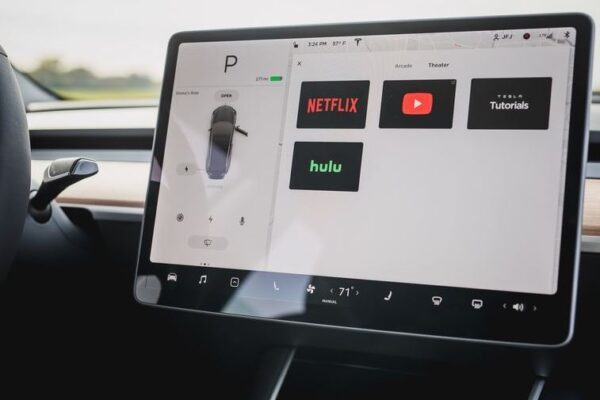 2020 Tesla Model 3 infotainment screen view