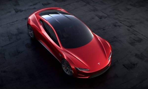 2021 Tesla Roadster upside view