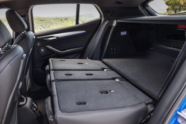 BMW 2 Series X2 SUV folded rear seats 1