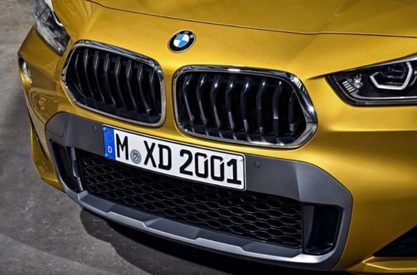 BMW 2 Series X2 SUV front grille close view 1