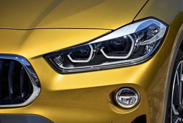 BMW 2 Series X2 SUV front headlamps and fog lamps 1