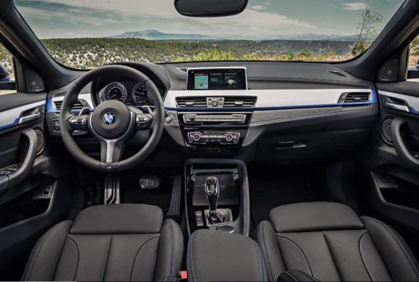 BMW 2 Series X2 SUV front interior cabin view 1