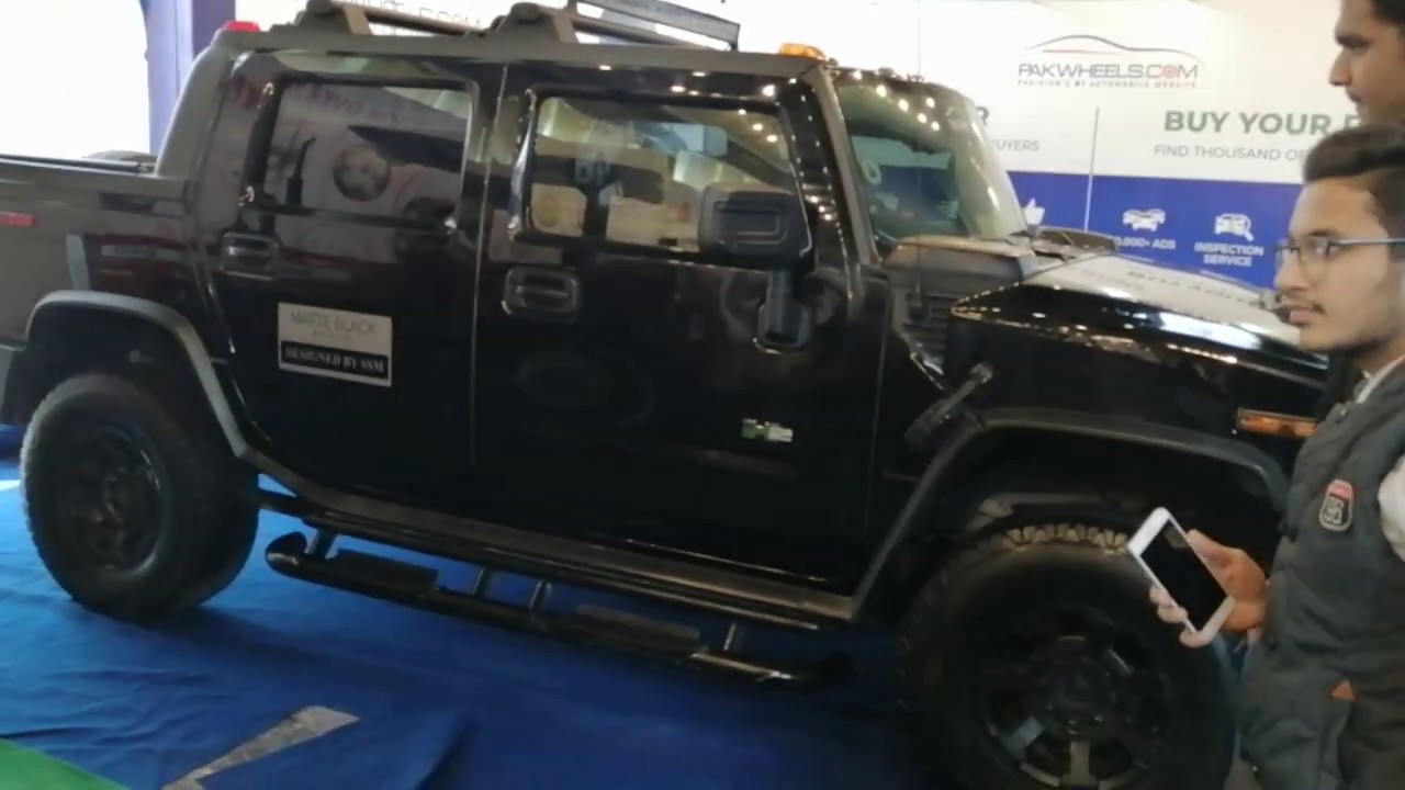 hummer libety h2 displayed by pakwheels at pakistan auto show 2020 hLZGZ1nJheM