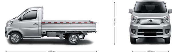 Changan M9 Pickup Truck exterior dimensions