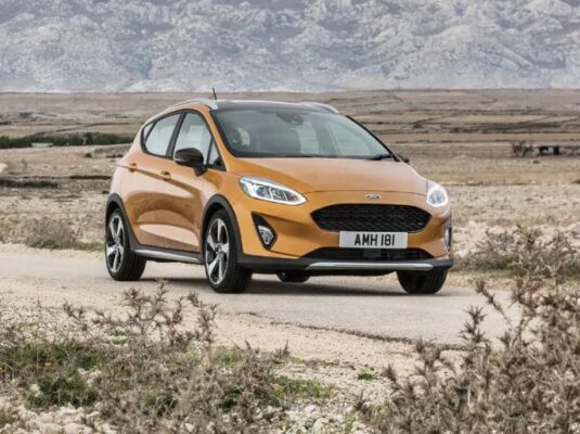 2021 Ford Fiesta orange front view