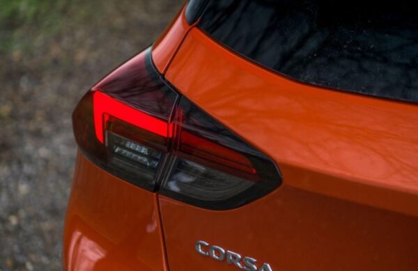 6th Generation Vauxhall corsa rear tail light close view