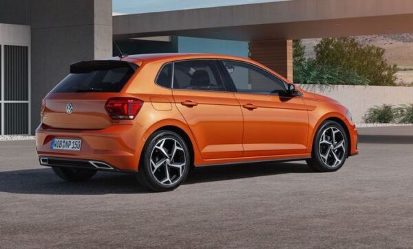 6th Generation Volkswagen Polo orange Side Rear View