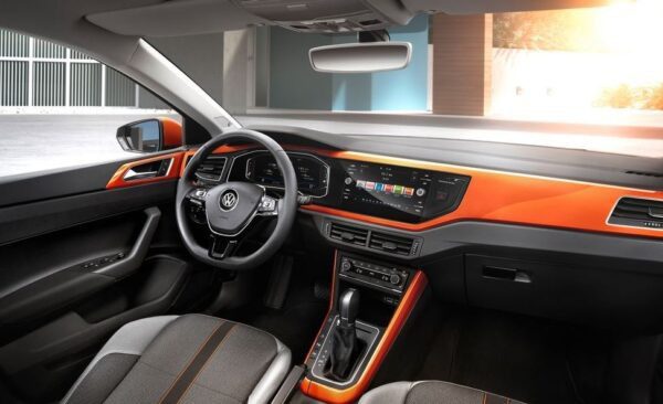 6th Generation Volkswagen Polo orange interior view