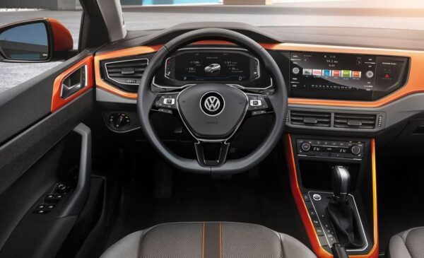 6th Generation Volkswagen Polo steering wheel information cluster view