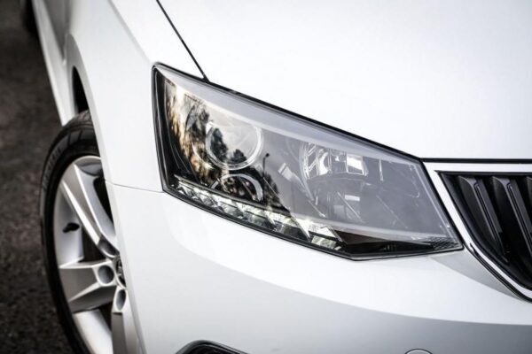 3rd Generation Skoda Fabia front headlamps close view