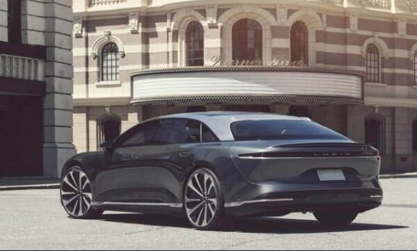 Lucid Air All Electric Vehicle Rear view