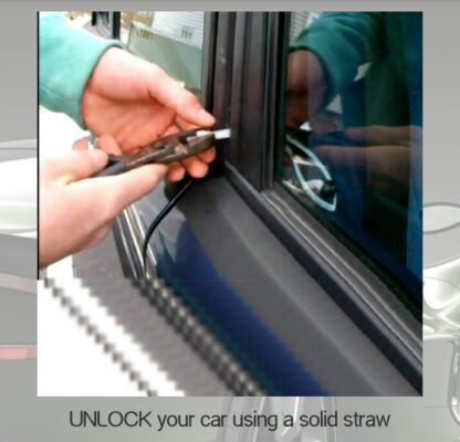 unlock your car using a solid straw