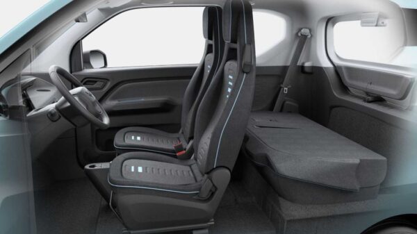 2020 Hongguang MINI EV front seats with rear folded