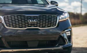 3rd Generation Kia Sorento front grille close view