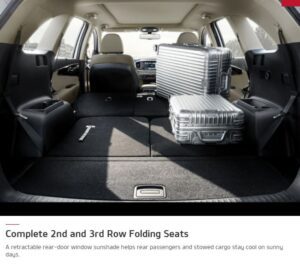 3rd generation KIA sorento Complete 2nd and 3rd Row Folding Seats